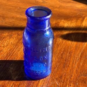 Vintage Cobalt Blue Bottle